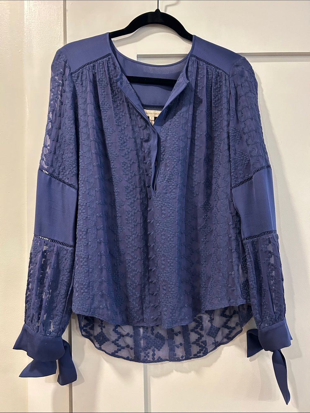 Rebecca Taylor Blue Blouse, Size 4